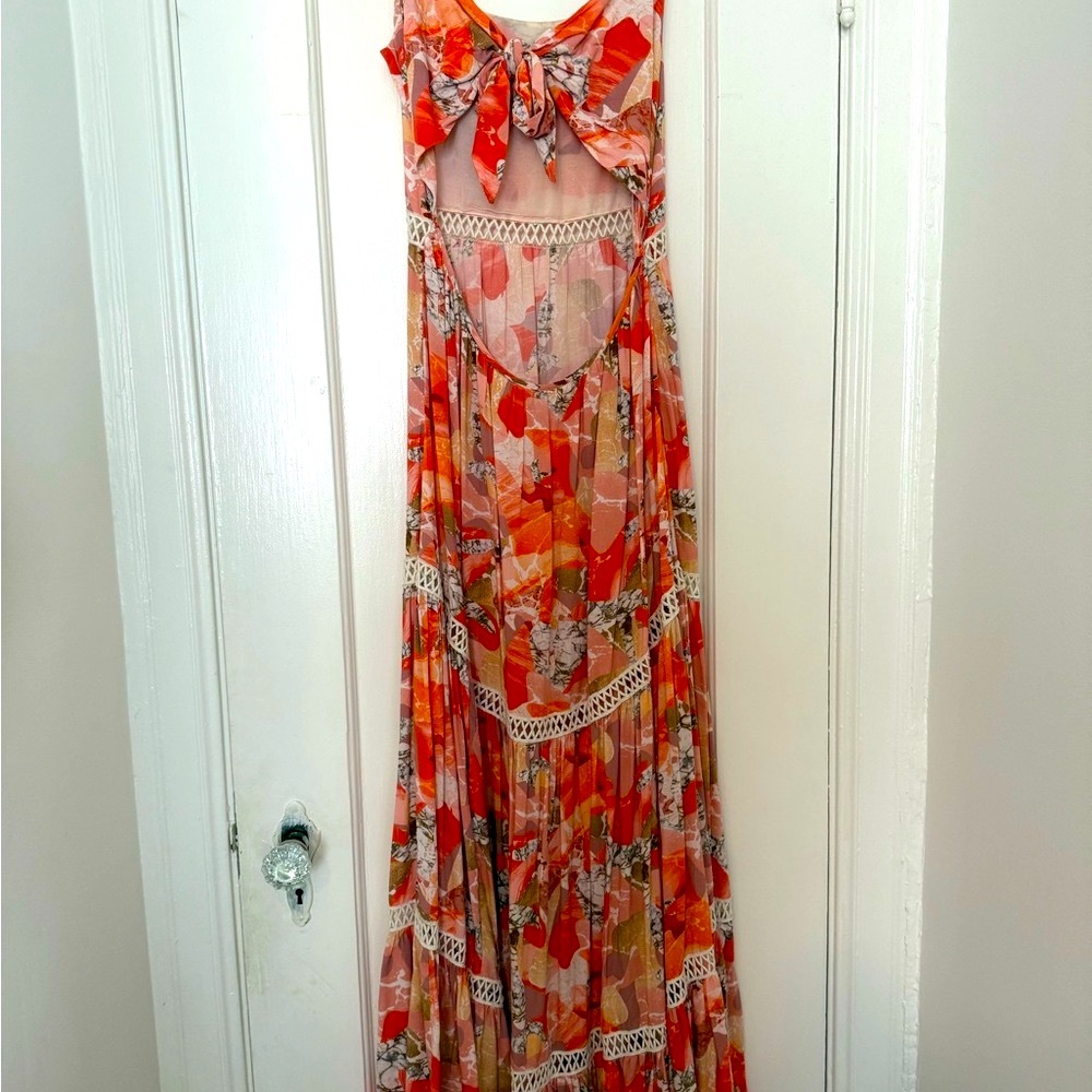 Colorful Maxi Dress with Cutout Detail - Picture 2 of 7